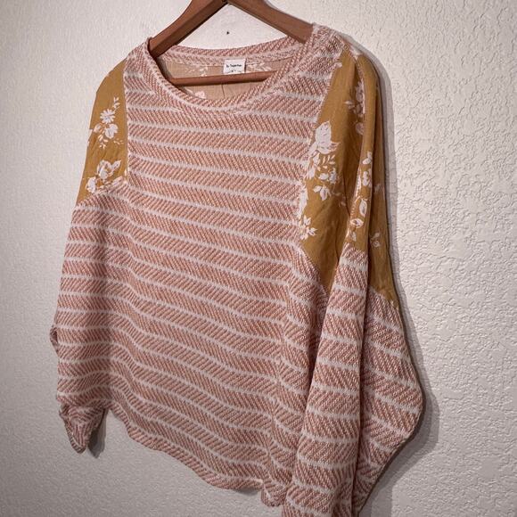 By Together Mixed Material Top Made in USA Small - Picture 2 of 7